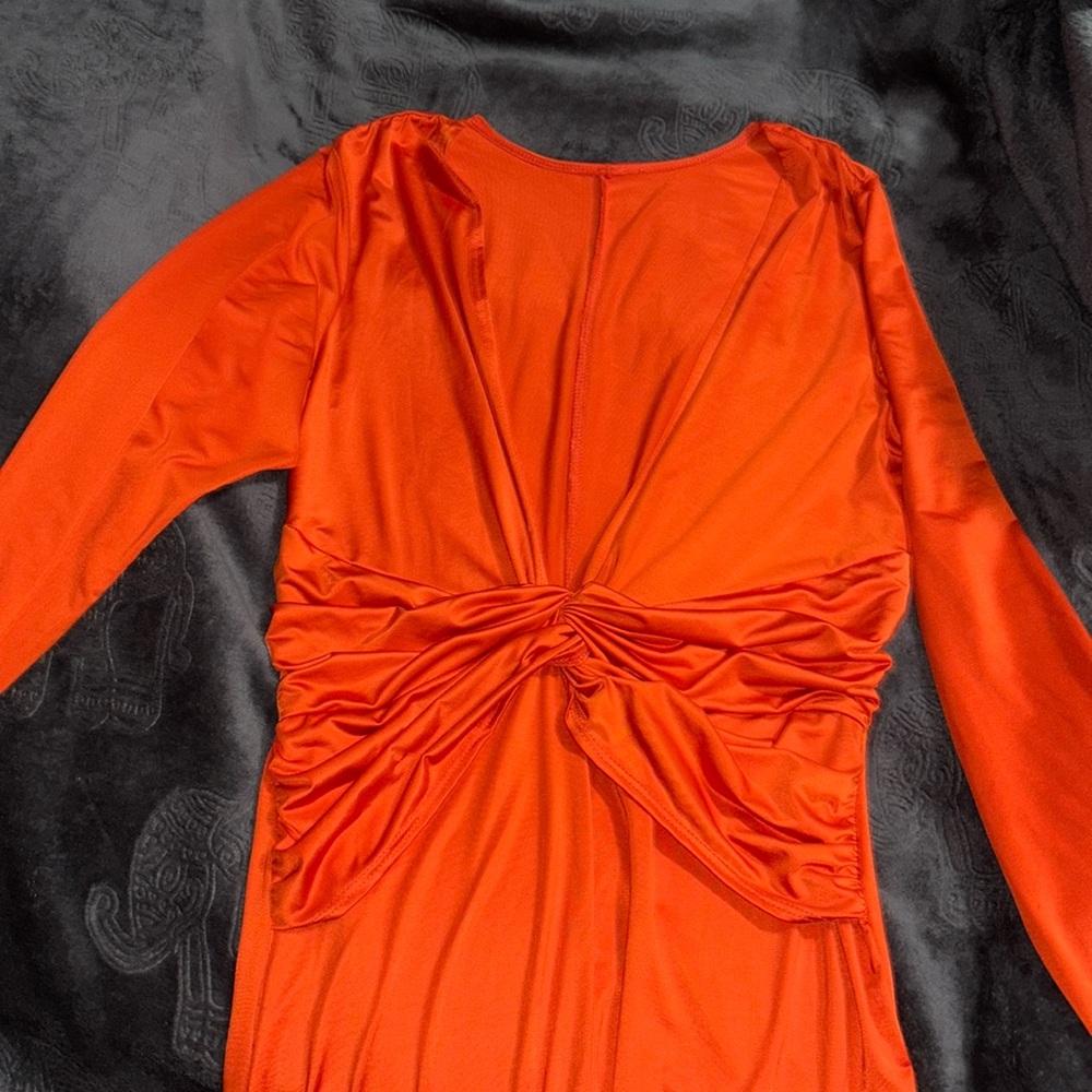 Orange semi-formal dress